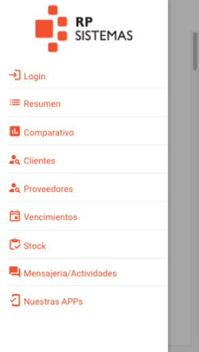 Android application RP SISTEMAS screenshort