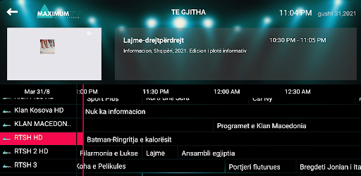 Android application MAXIMUMTV screenshort