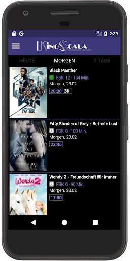 Android application Kino Scala Büllingen screenshort