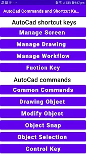 AutoCAD Shortcut key Command