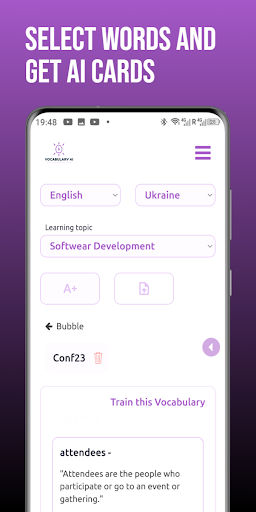 Vocabulary AI - вивчення мов Screen 3