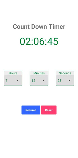 Android application Count Down Timer screenshort