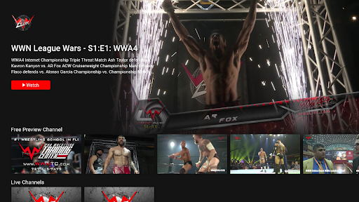 Android application World Wrestling Network screenshort