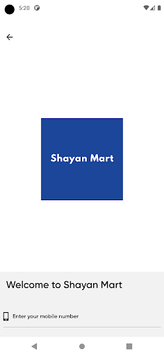Android application Shayan Mart screenshort