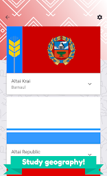 Russian Federation regions flags and maps