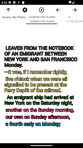 Book: Across the Plains Screen 2
