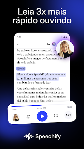 Speechify: Leitor de Voz IA Screenshot 1