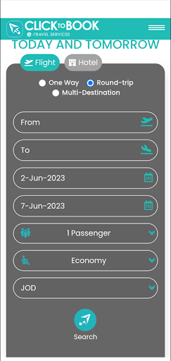 ClickToBook Screen 2