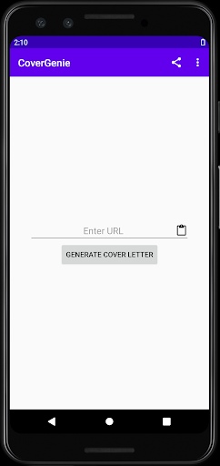 Android application Cover Genie screenshort