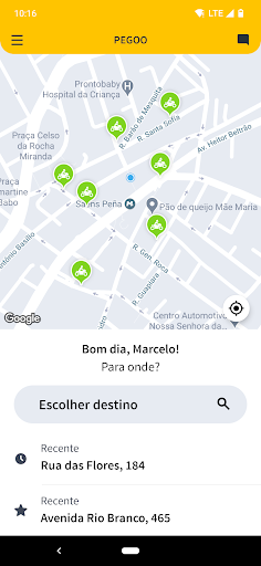 Android application Pegoo screenshort