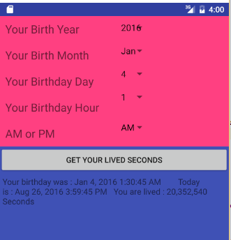 How Many Seconds You Lived Screen 3