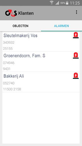 G4S Alarmcentrale Screen 2
