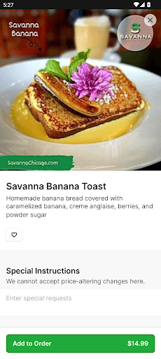Savanna Restaurant Screen 3