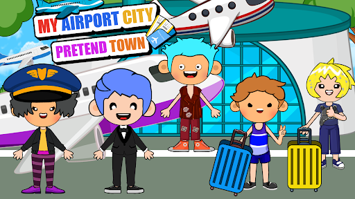 Android application My Airport City : Pretend Town screenshort
