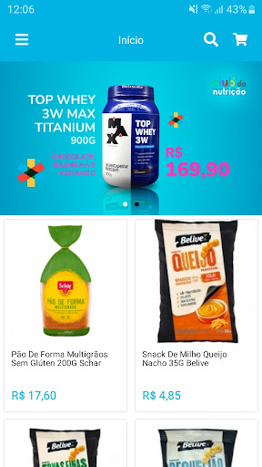 Android application Club da Nutrição screenshort