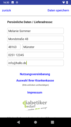 diabetikerbedarf Screen 3