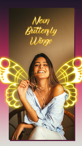 Neon Wing Sticker Photo Editor Screen 2
