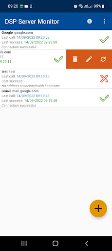 Android application Server Monitor screenshort