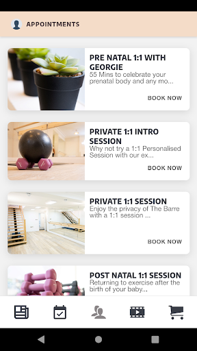 Android application The Barre Fitness Studio screenshort