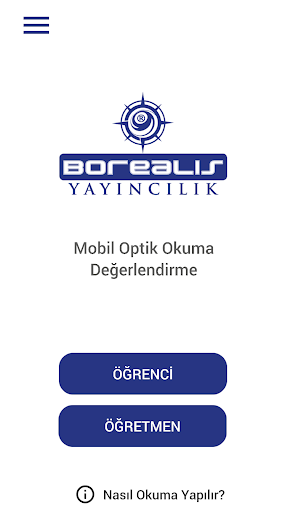Android application Borealis Optik Okuma screenshort