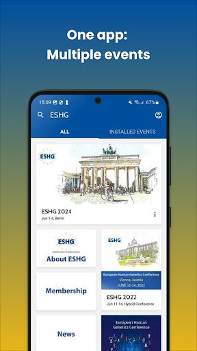 Android application European Soc of Human Genetics screenshort