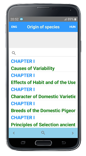 Origin of species Screen 2