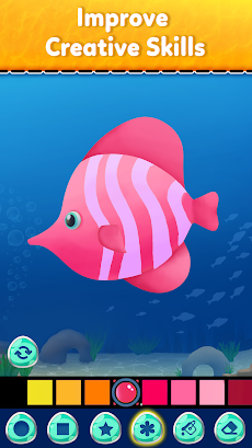 魚水族館彩りゲームのおすすめ画像3