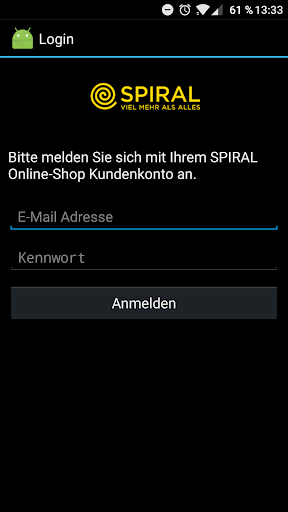 Android application SPIRAL EasyOrder screenshort