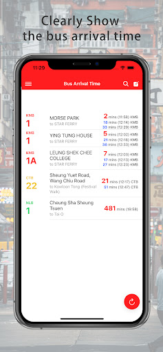 Android application Bus Arrival screenshort