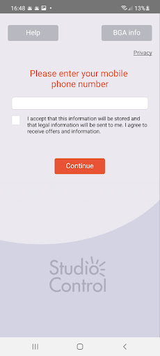 Android application StudioControl screenshort