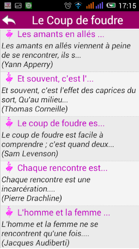 Meilleures Citations dAmour Screen 2
