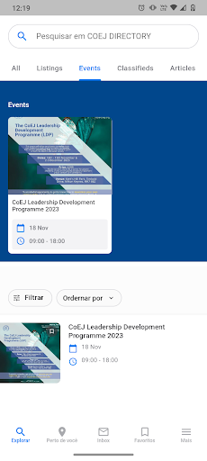 CoEJ DIRECTORY Screen 2