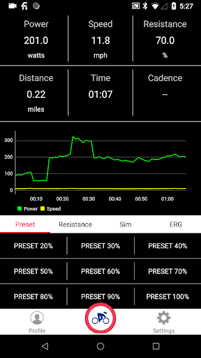 Android application InsideRide Smart Roller App screenshort