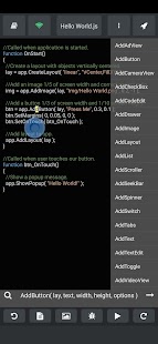 DroidScript - JavaScript IDE Tangkapan layar