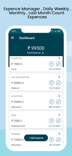 Android application Expense Manager-Money Planning screenshort