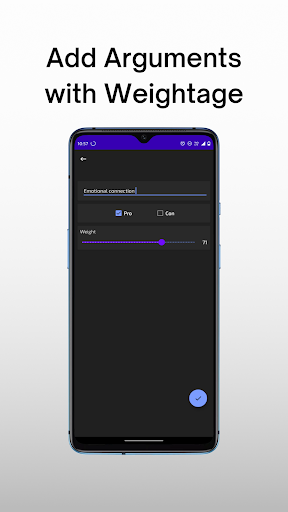 Pros Cons: Decision Making Screen 2