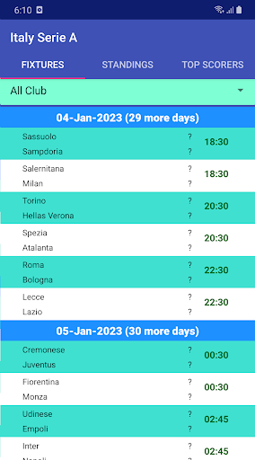 World Soccer Fixtures