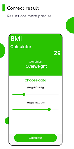 BMI Calculator Screen 2