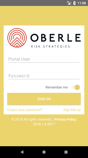 Android application Oberle Risk Strategies Online screenshort