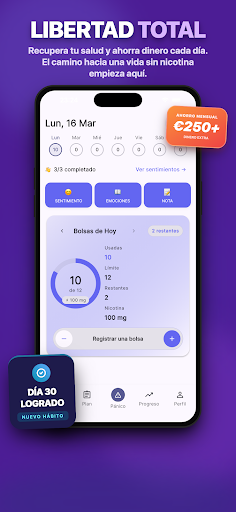 Pouch Quit: Dejar la Nicotina Captura de Pantalla de la Aplicación Android 1