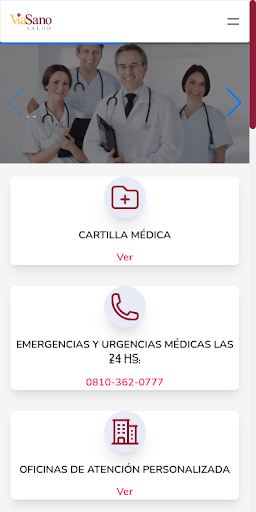 Android application ViaSano Salud screenshort