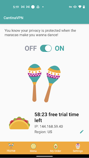 Cantina VPN Screen 2