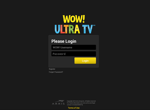 Android application WOW! Ultra TV screenshort