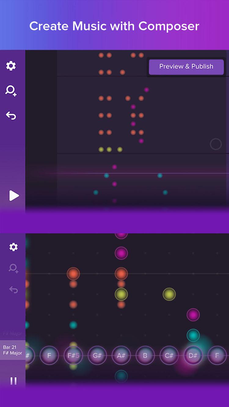 Android application Magic Piano by Smule screenshort