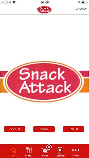 Android application Snack Attack Cafe screenshort