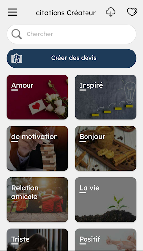 Aperçu de l'application