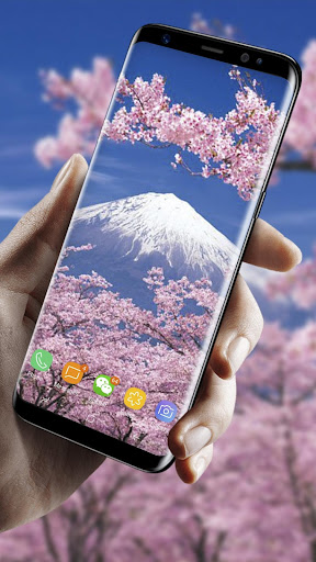 Android application Romantic Sakura 3D Live Wallpa screenshort