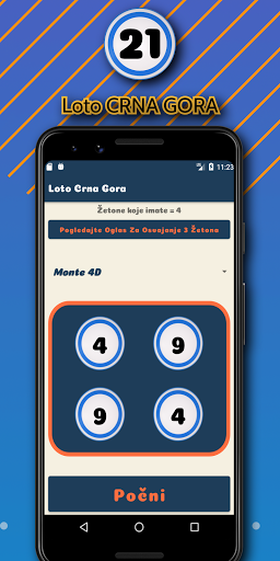 Android application Lottery Montenegro screenshort