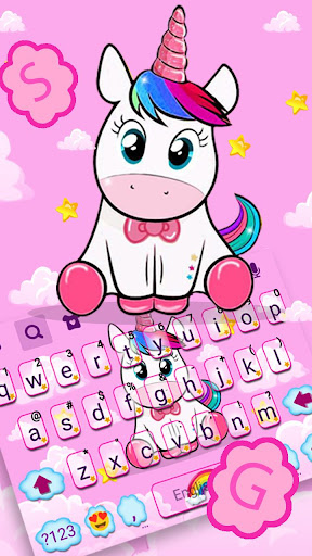 Cute Rainbow Unicorn Theme Screen 2