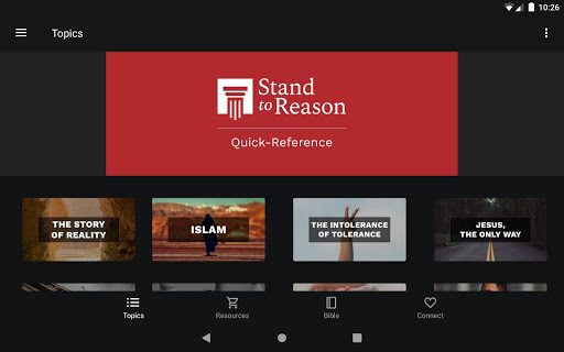 Screenshot of STR Quick-Reference App